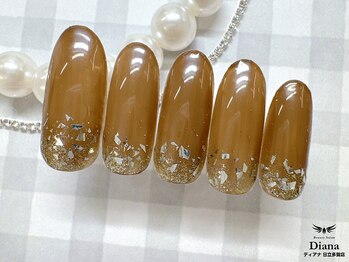 ディアナ　日立多賀店の定額ネイル作品番号 H1-001：風まかせのフレンチの約束